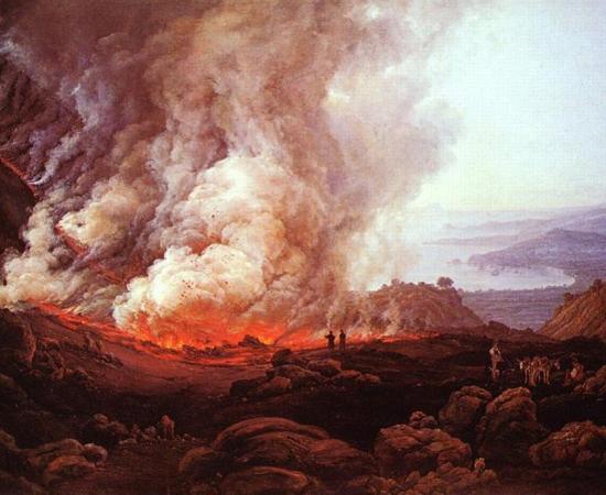 The dramatic eruption of a volcano – eyewitness accounts, ancient chronicles, and mythical tales have surrounded this terrifying and astounding natural phenomenon since the dawn of man. Vesuvius erupting, painting by Johan Christian Dahl. 