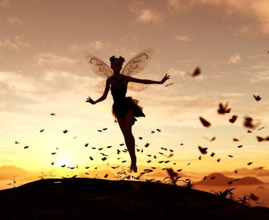 Faery at sunset