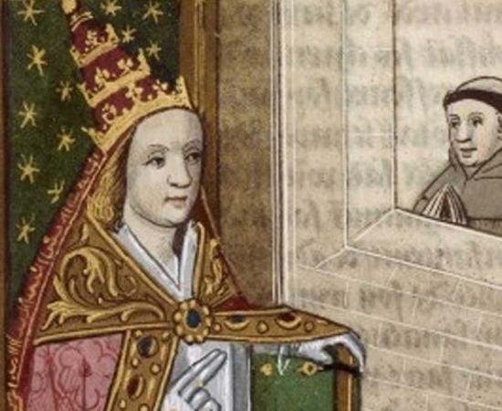La Papesse Jeanne’ (Pope Joan), the purported female Pope (Bibliotheque Nationale de France.)