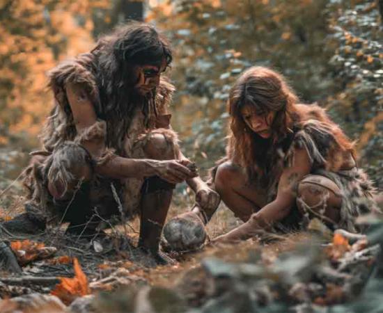 Image representing ancient ancestors in field collecting food. Source: Joyce/Adobe Stock
