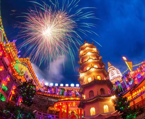Fireworks are popular in New Year's traditions around the world