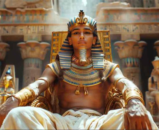 AI portrait of an ancient Egyptian pharaoh king. Source: Andrea Raffin/Adobe Stock