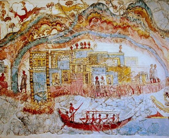 Featured image: Elaborate and colorful fresco revealed at Akrotiri.