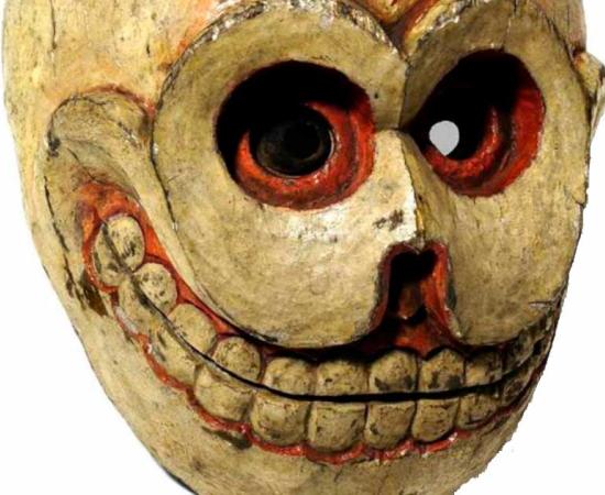 Skull funerary mask, Bhutan (Wellcome Collection / CC by SA 4.0)