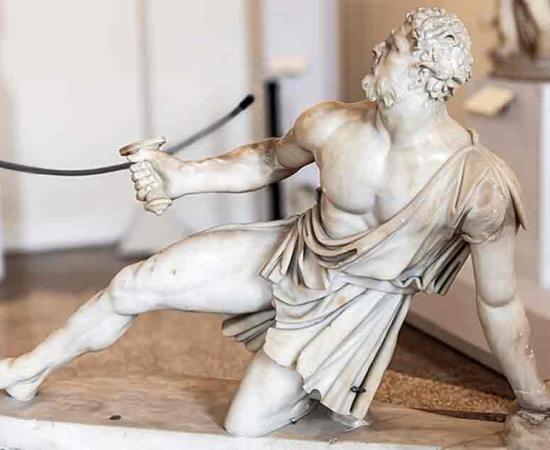 Roman copy of a Hellenistic sculpture of a Gallic warrior. Source: Public Domain