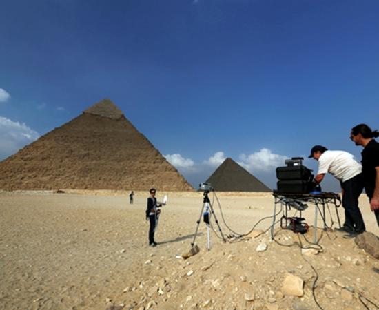 Scanning of the Great Pyramid of Egypt. 