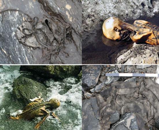 Ancient artifacts from melting glaciers