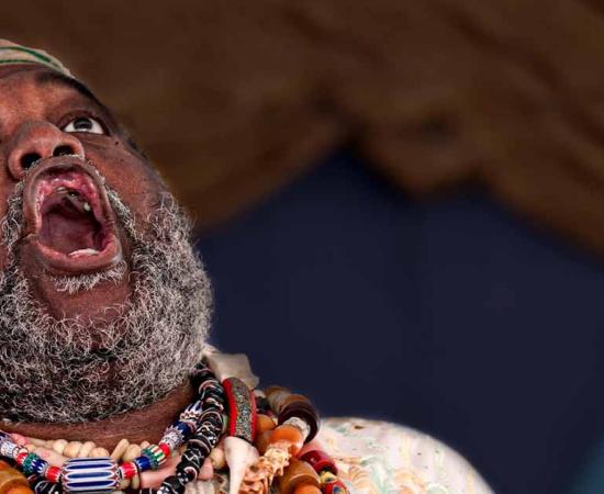 The ancient storyteller known as a griot uses their voice, sounds and music to tell stories about the past.  Source: tomalu/AdobeStock