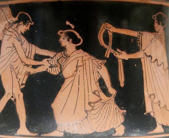  Painting of the Birth of Aphrodite on a ceramic vessel, 460 BC, from Metropolitan Museum of Art