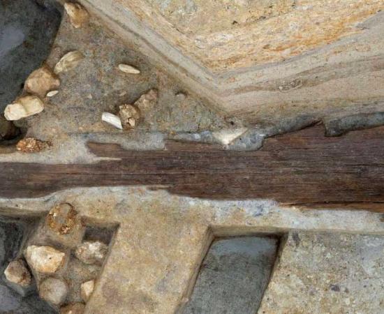 The rare wooden haniwa statue found in the Osaka Prefecture, Japan. Source: HABIKINO BOARD OF EDUCATION / VIA KYODO