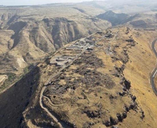 Mountaintop ancient city of Hippos in Israel