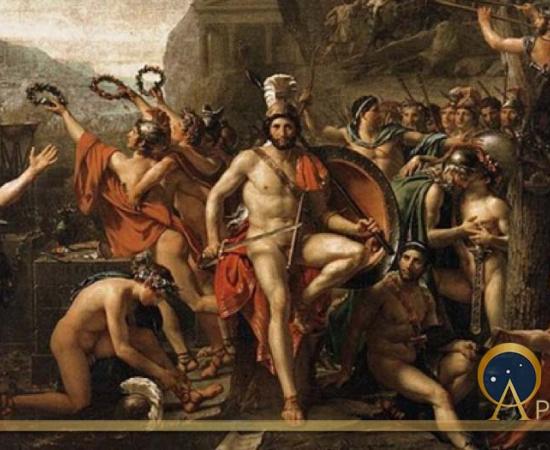 Leonidas at Thermopylae by Jacques-Louis David (1814) Louvre Museum (Public Domain)