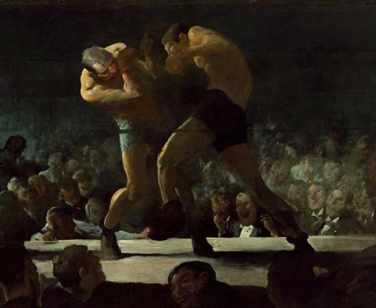 ‘Club Night (1907) by George Bellows. The history of boxing dates back thousands of years. 