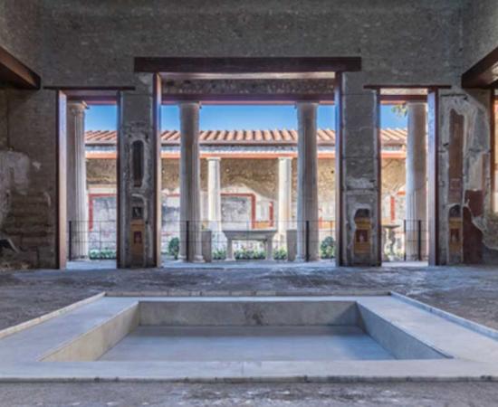 View of the courtyard of the House of Vettii, Pompeii. Source: Parco Archeologico de Pompei