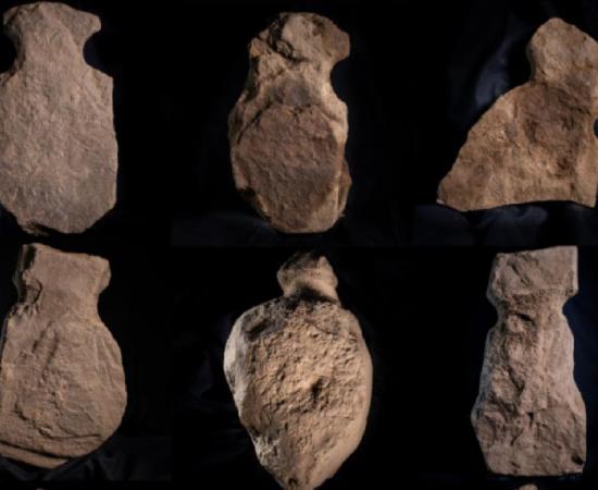 Some of the nine supposed human figurines unearthed on Orkney. Source: Orkney.com
