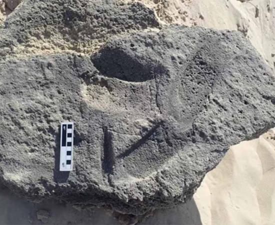Possible hominin tracks with footwear in the Garden Route National Park, South Africa. Source: Charles Helm/The Conversation