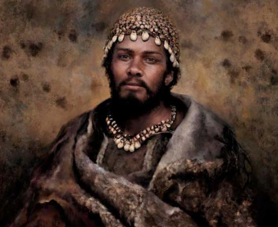 Reconstruction of a hunter-gatherer associated with the Gravettian culture (32,000-24,000 years ago), inspired by the archaeological findings at the Arene Candide site (Italy). Source: Tom Bjoerklund/Nature