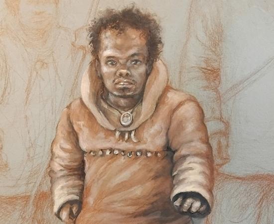 Reconstruction of Romito 2, a 16-year-old teenager with a form of dwarfism who lived 11,000 years ago in southern Italy.