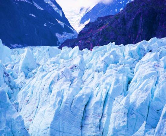 Top Of The Glacial ice wall.		Source: Ramunas / Adobe Stock