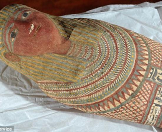Infant-sized ancient Egyptian sarcophagus 