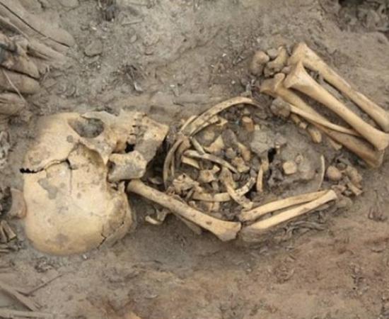Infant skeleton found beneath Roman bathhouse in Ashkelon, Israel