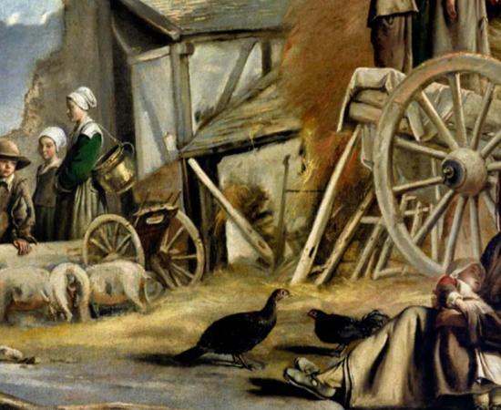 Painting by Louis Le Nain from book cover of Death Control in the West 1500–1800: Sex Ratios at Baptism in Italy, France and England, by Gregory Hanlo.	Source: Taylor & Francis