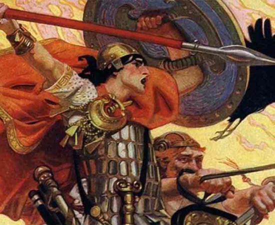 Cú Chulainn, also called Cuchulain, Cuchulinn, or Cuchullin is the central character of the Ulster (Ulaid) cycle in the in medieval Irish mythology and literature. Source: Public Domain