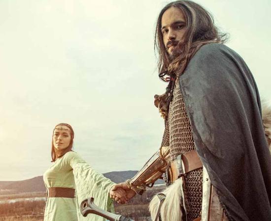 A knight taking a serf bride off to fulfill his right of jus primae noctis, or first night intercourse.	Source: diter/Adobe Stock