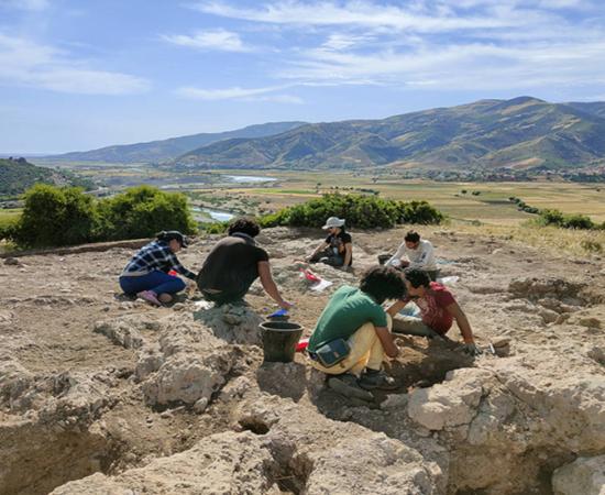 Archaeological team working at the Kach Kouch site in Morocco