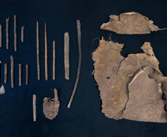 The 6,500-year-old hunting kit, found in the west Texas cave.