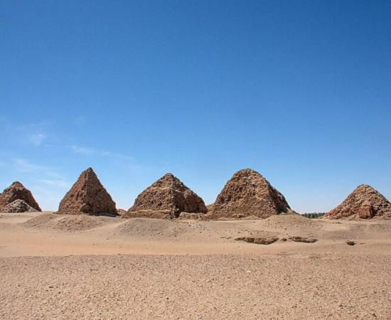 Mud-brick pyramids in northern Sudan.