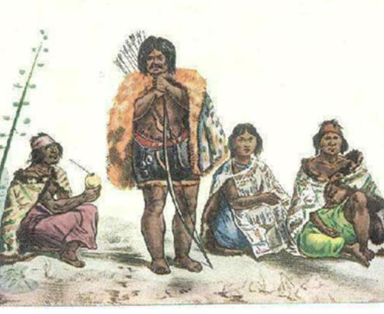 Illustration of The last of the Charrúas (1833), Delaunois 