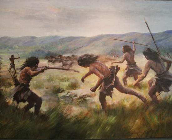 Paleolithic violence in a painting