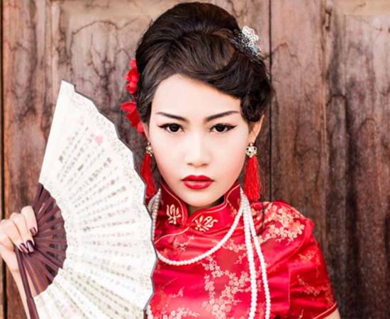 Chinese woman in white makeup, illustrative of how lead white makeup was once worn.	Source: yuri2011 / Adobe Stock