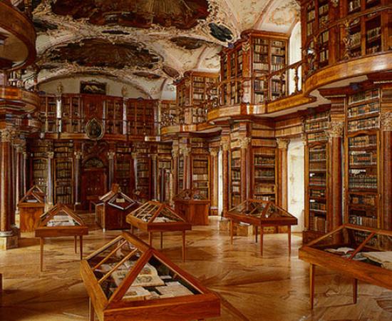 The library of the Abbey of St. Gall. 