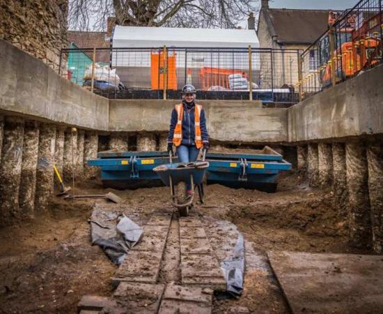 Reconstruction to the front left garden area of Frewin Hall has revealed Oxford’s lost college, St. Mary’s College, destroyed by King Henry VIII’s dissolution policies.		Source: Simon Gannon / Oxford Mail