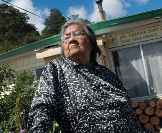 Christina Calderón, last native speaker of the Yaghan language.          Source: SIGPA