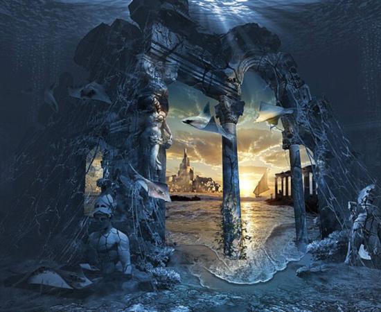 Image of the lost city of Atlantis, by artist George Grie.