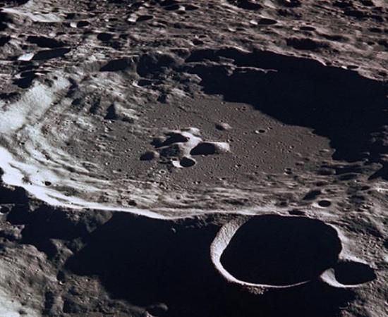 Alien material in Crater on the Moon