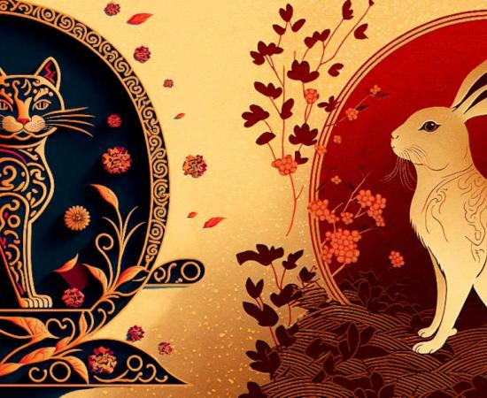 This lunar New Year some people are celebrating the year of the cat and others the year of the rabbit. Source: Imagination Station / Adobe Stock