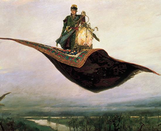 A 19th century painting of a magic carpet by Viktor Vasnetsov.