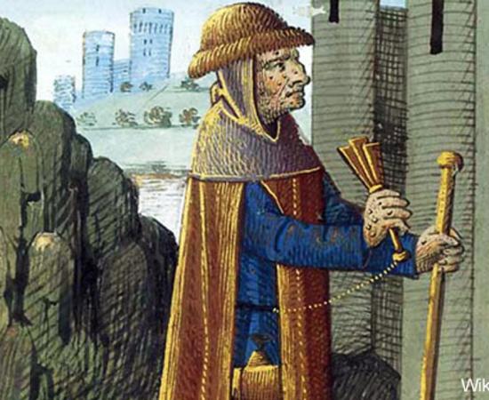 A man with leprosy rings a bell to warn of his approach.