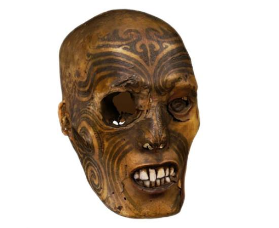 Tattooed Maori head
