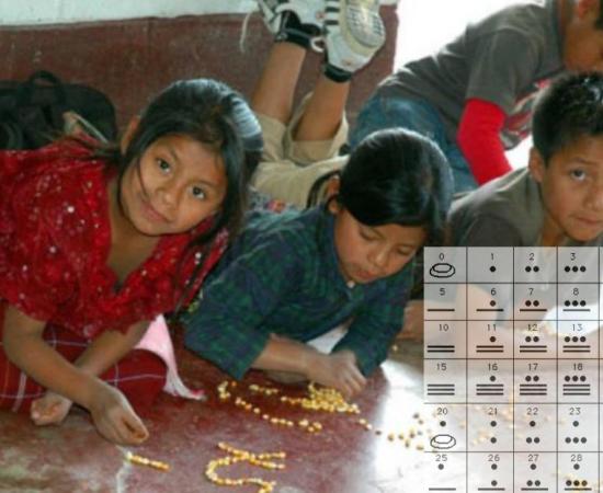 Children learning math, Yucatan, Mexico