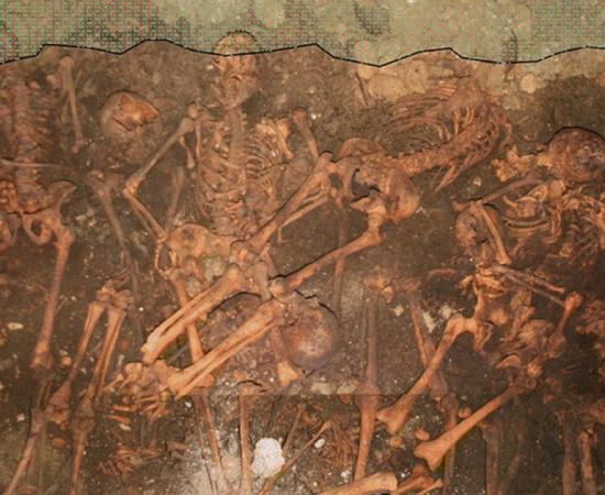 A collection of the medieval bones at the chapel in Montella, Italy. Source: University of Southern Denmark