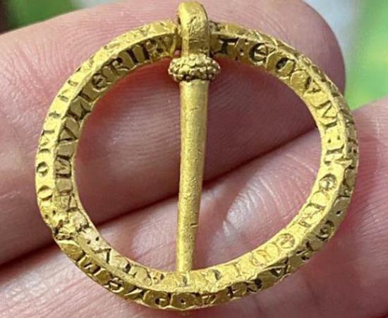 The Medieval Brooch found in Wiltshire. Credit: Solent News and Photo Agency