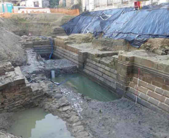 Archaeologists in Brittany unearthed the ruins of an elaborate medieval castle and moat built in the 1380s. Source: © Emmanuelle Collado/ Inrap