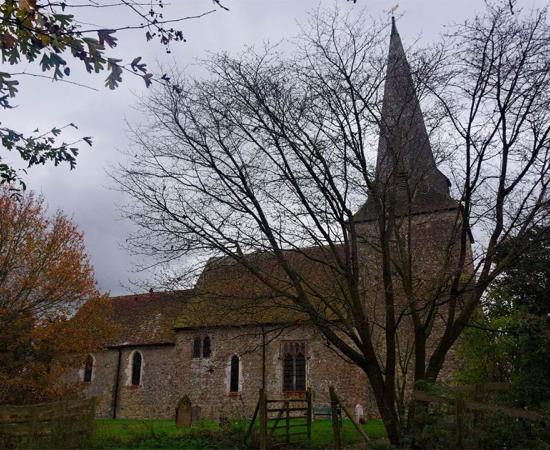 St. Mary’s Church, the medieval church that was slated for restoration until Brexit politics nixed the project, despite huge public protests.            Source: Josh Tilley / CC BY-SA 4.0