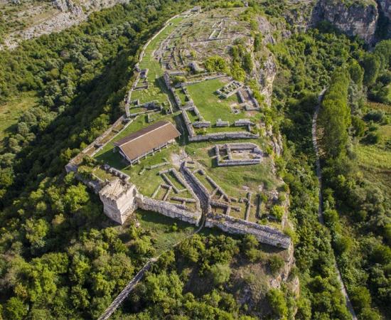 Aerial view of the ruins of the Cherven medieval fortress near Rousse, Bulgaria Source: Atanas / Adobe Stock
