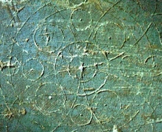 Circles are also very common and in many cases were made to ward off evil. Source: Lincolnshire Medieval Graffiti Project